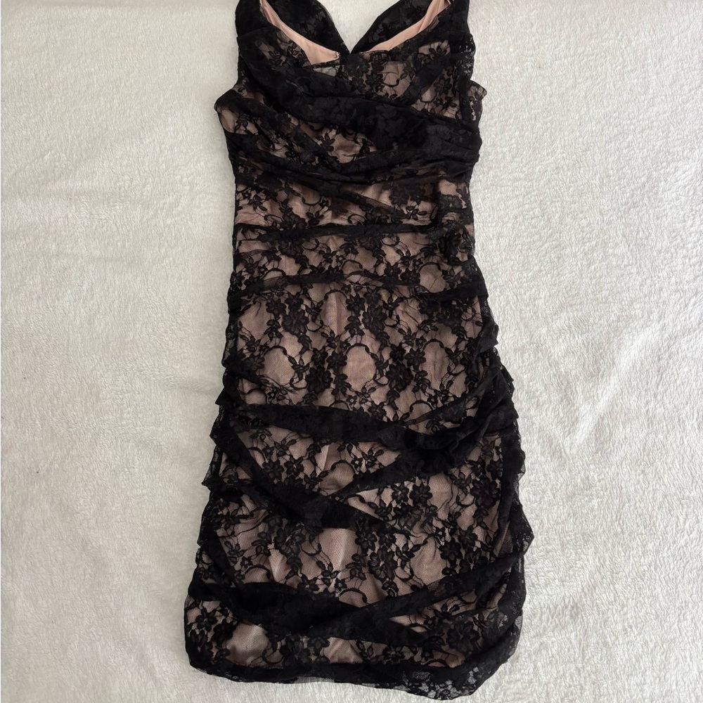 Express Black Lace Mini Dress